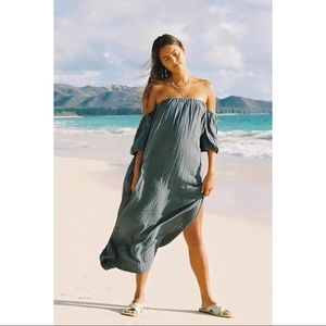 Free People Vieques Off The Shoulder Midi Dress